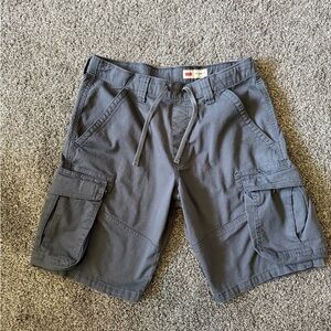 Wrangler Gray Cargo Shorts Relaxed Fit